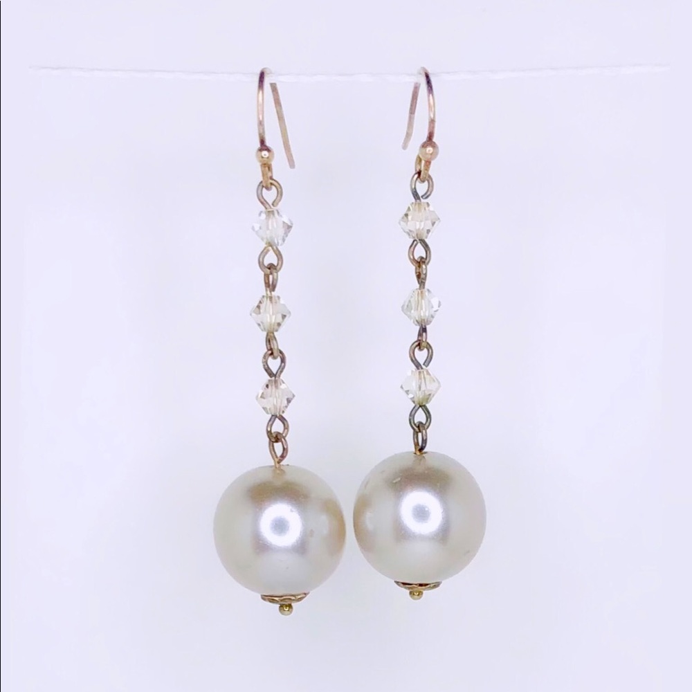 Swarovski Glass Pearl Dangle Earrings